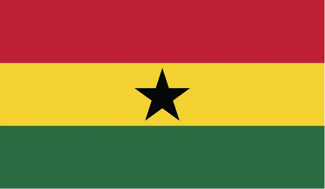 ガーナ語を母語とする国ガーナの国旗