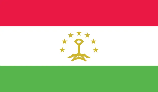 タジク語を母語とする国タジキスタンの国旗