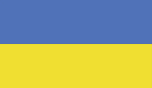 ウクライナ語を母語とする国ウクライナの国旗
